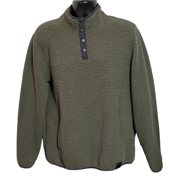 Gerry 1/4 Snap Button Ribbed Sweatshirt Sz XL - Picture 1 of 8